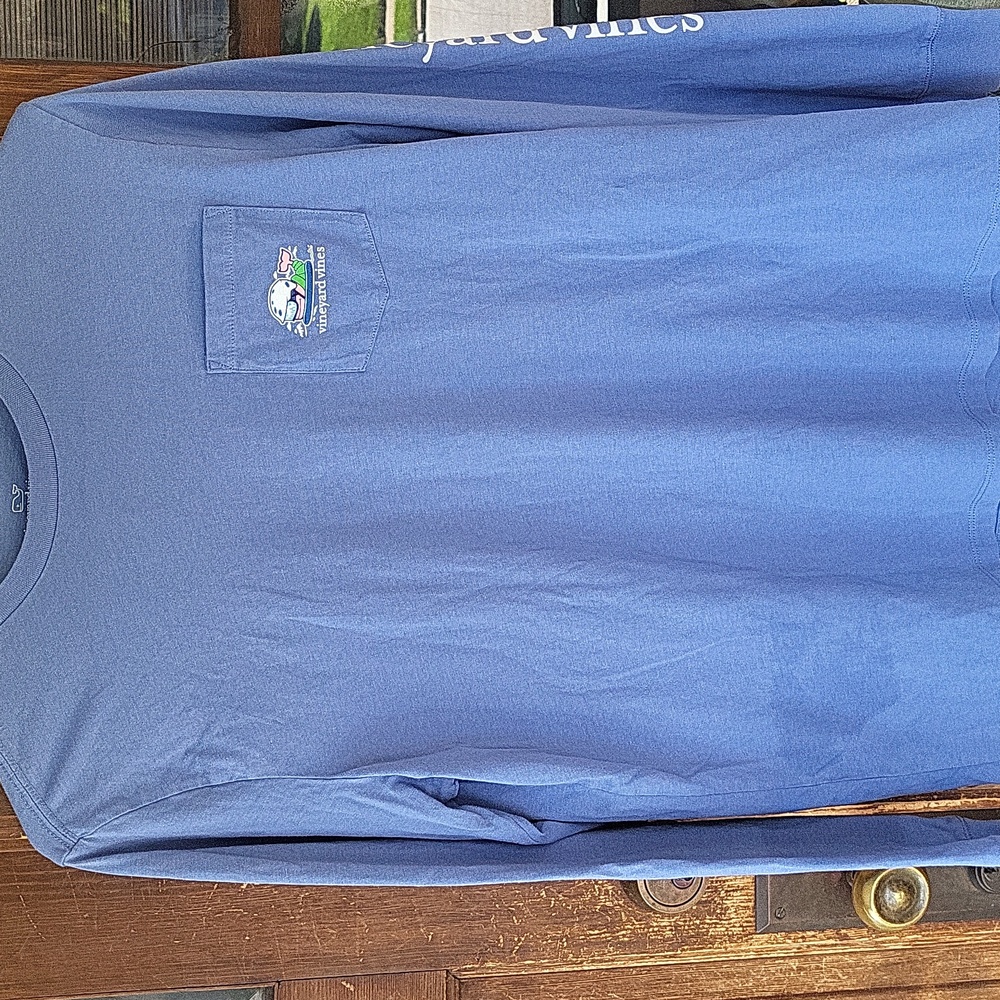 Vineyard Vines Pink Whale Snowboarding Long Sleeve T-Shirt Size Xlarge